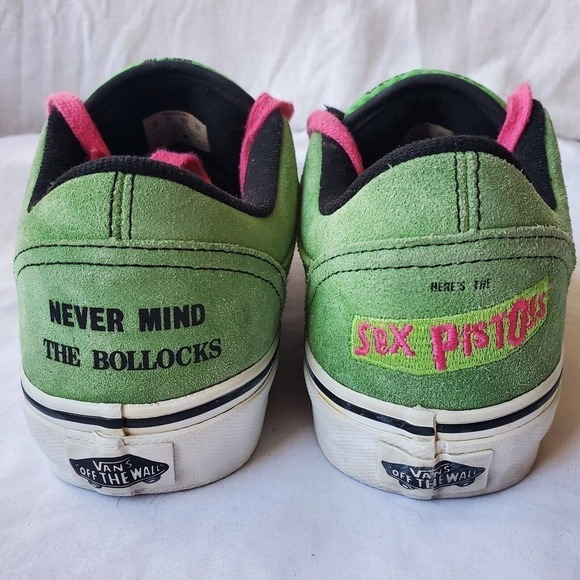 Vans x Sex Pistols Rowley Style 99s Leather Sneakers Green Mens Size 7/Women 8.5 - Picture 4 of 12